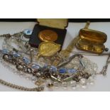 Collection of costume jewellery to include a sover