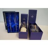 2x Edinburgh crystal whiskey glasses, 2x Brandy gl