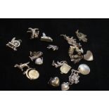 Collection of 24 silver charms