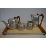 Picquot ware retro service with tray