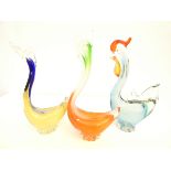 3x Possibly Murano birds