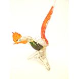 Art Glass cockerel possibly Murano Height 36 cm