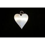 Large silver heart pendant Weight 46g