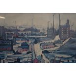L S Lowry print industrial landscape