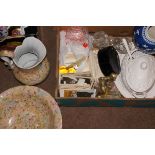 Unsorted mixed box to include large jug & basin