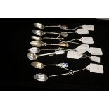 Collection of 8 silver teaspoons, various dates