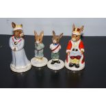 4x Bunnkykins figures - King John, Queen Sophie, P