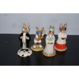 4x Bunnykins figures