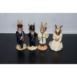 4x Bunnykins figures