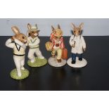 4x Bunnkykins figures - Out for a dock, Bowler, fa