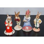 4x Bunnkykins figures - Knockout, sundial, judge &