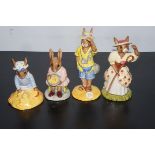 4x Bunnkykins figures - Little Bo Peep, Tourist, H