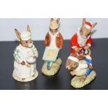 Bunnykins 4x figures