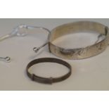 3 Silver bangles