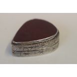 Silver 900 pill box with ornate lid