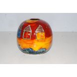 Anita Harris beach hut vase signed in gold