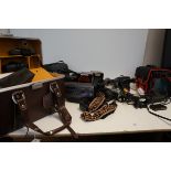 Collection of cameras & video equipment