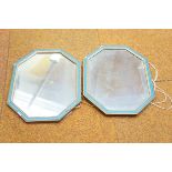 Pair of distress glass mirrors