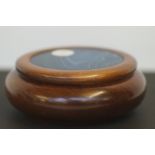 Wooden stand with agate top