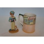 Royal Doulton series ware Mr Micawber tankard toge