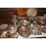 Large collection of silver plated ware to include