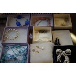 Collection of boxed costume jewellery