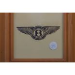 Bentley framed leather badge