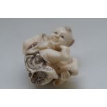 Early 20th century small carved ivory figure