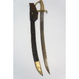 Naval sword with anchor & mother marks with leathe