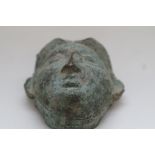 Very early bronze mask Height 8 cm