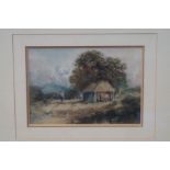 David Cox's Snr watercolour, landscape with waggon