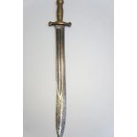 Serrated edged sword dated 1835, BA stamped on bla