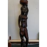 Large African carved fertility figure Height 157 cm