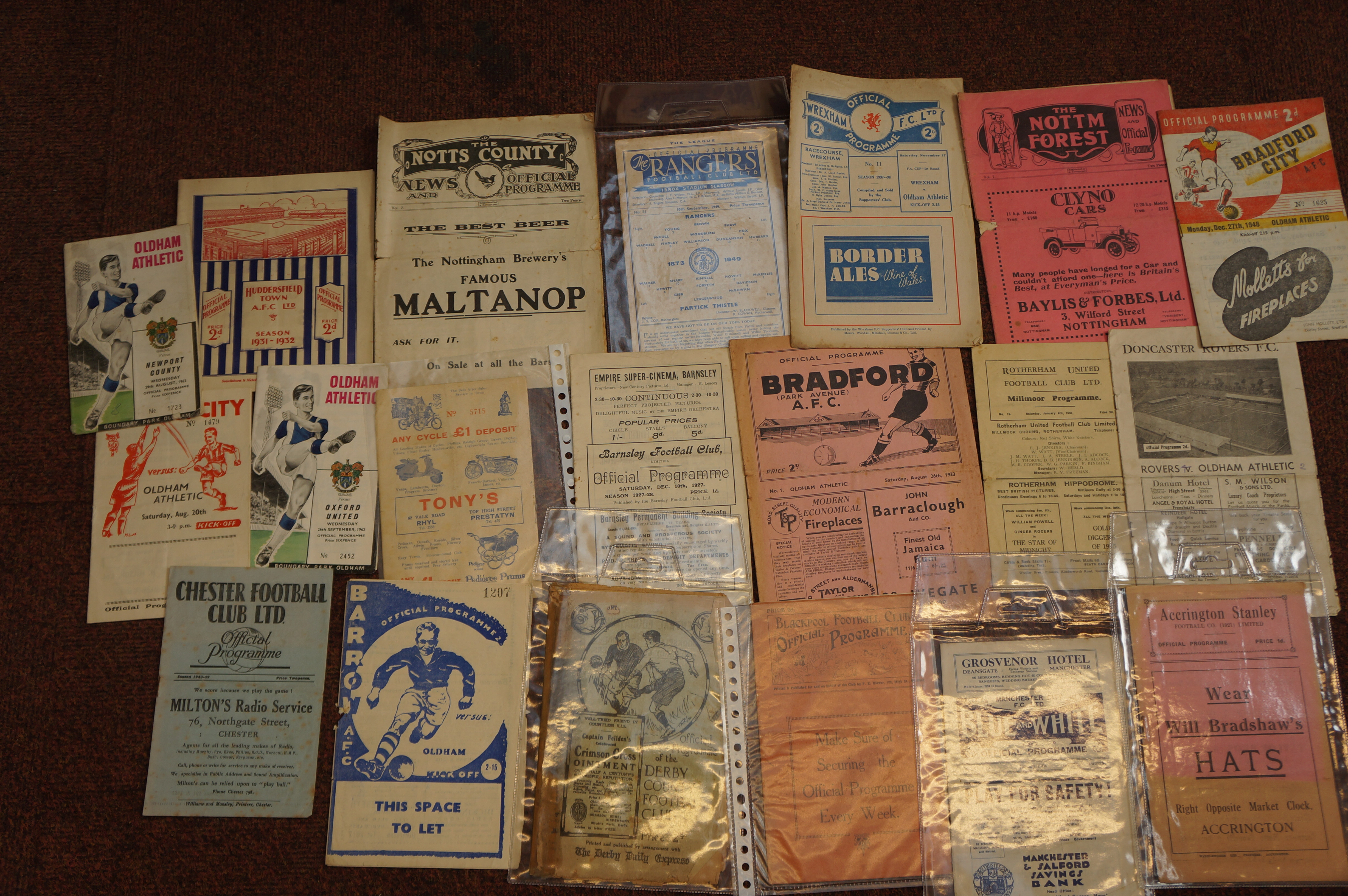 Good collection of early football programs - some