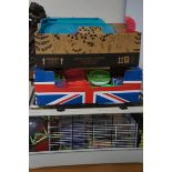 Large gerbil cage with 2 boxes of accessories