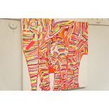 Caroline Boff large colourful abstract elephant -