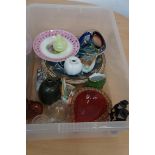 Box to include art glass & ceramics