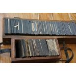 2x Boxes of glass magic lantern slides