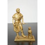 Heavy brass model of a blacksmith