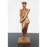 Resin model of a lady golfer