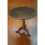 Ornamental heavy solid brass tilt top table Height