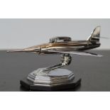 Art deco style chrome aeroplane lighter