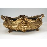 Brass 2 handled ornate planter