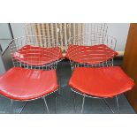 4x Retro Wire chrome chairs
