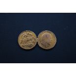 2x Half sovereigns dated 1902