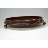 Rosewood tray with ball & claw feet