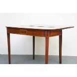 Victorian mahogany table with boxwood inlay