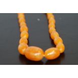 Amber coloured beads