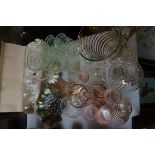 Collection of Retro glass ware to include baby sha