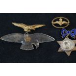 Sweetheart pin brooch, RAF pin brooch & 2 others